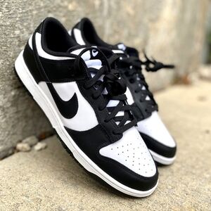 🆕 Nike Men's Retro Dunk Low Black And White Panda 🐼 Sneakers